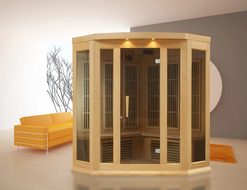 Maxxus 3 - Person Bluetooth Compatible FAR Infrared Sauna in Hemlock