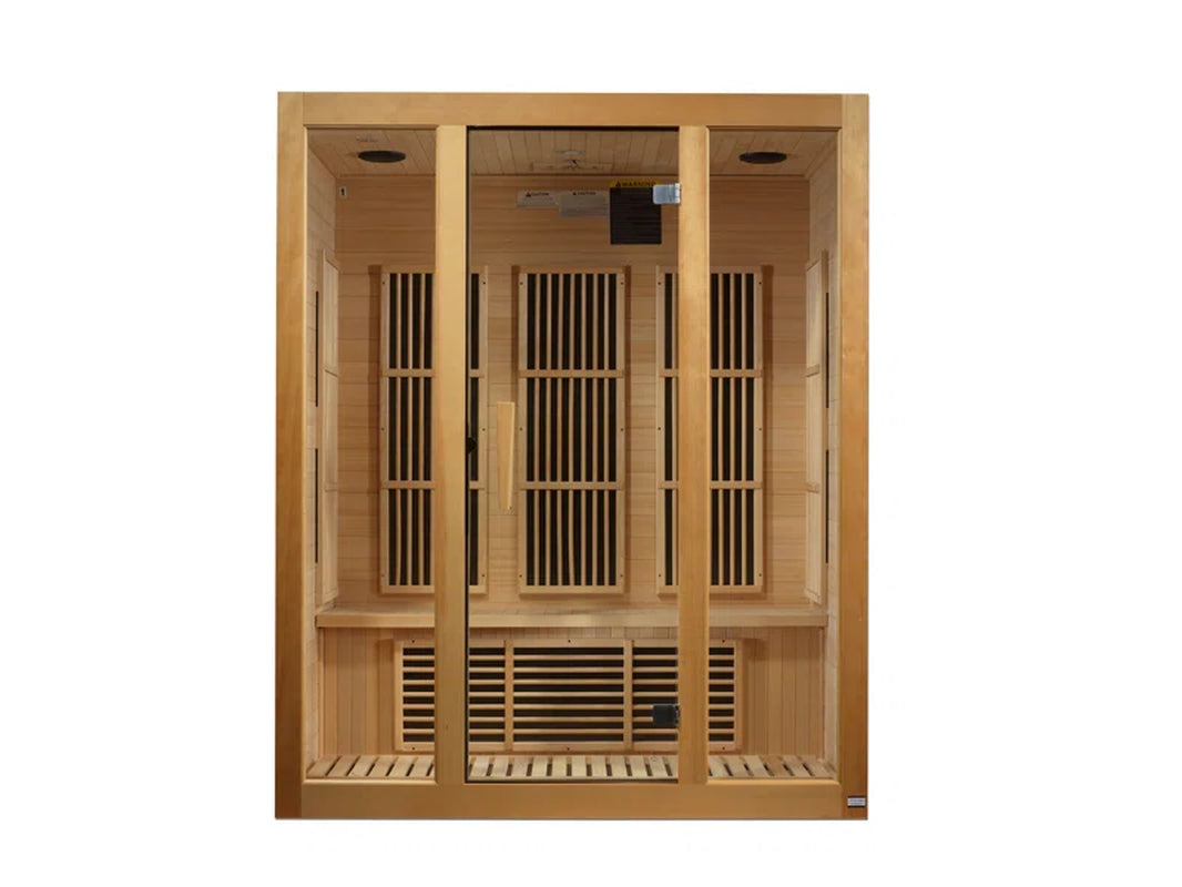 Bellevue 3 - Person Bluetooth Compatible FAR Infrared Sauna in Hemlock