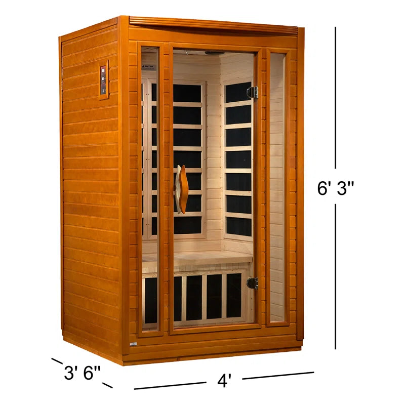 2 - Person Bluetooth Compatible FAR Infrared Sauna in Hemlock
