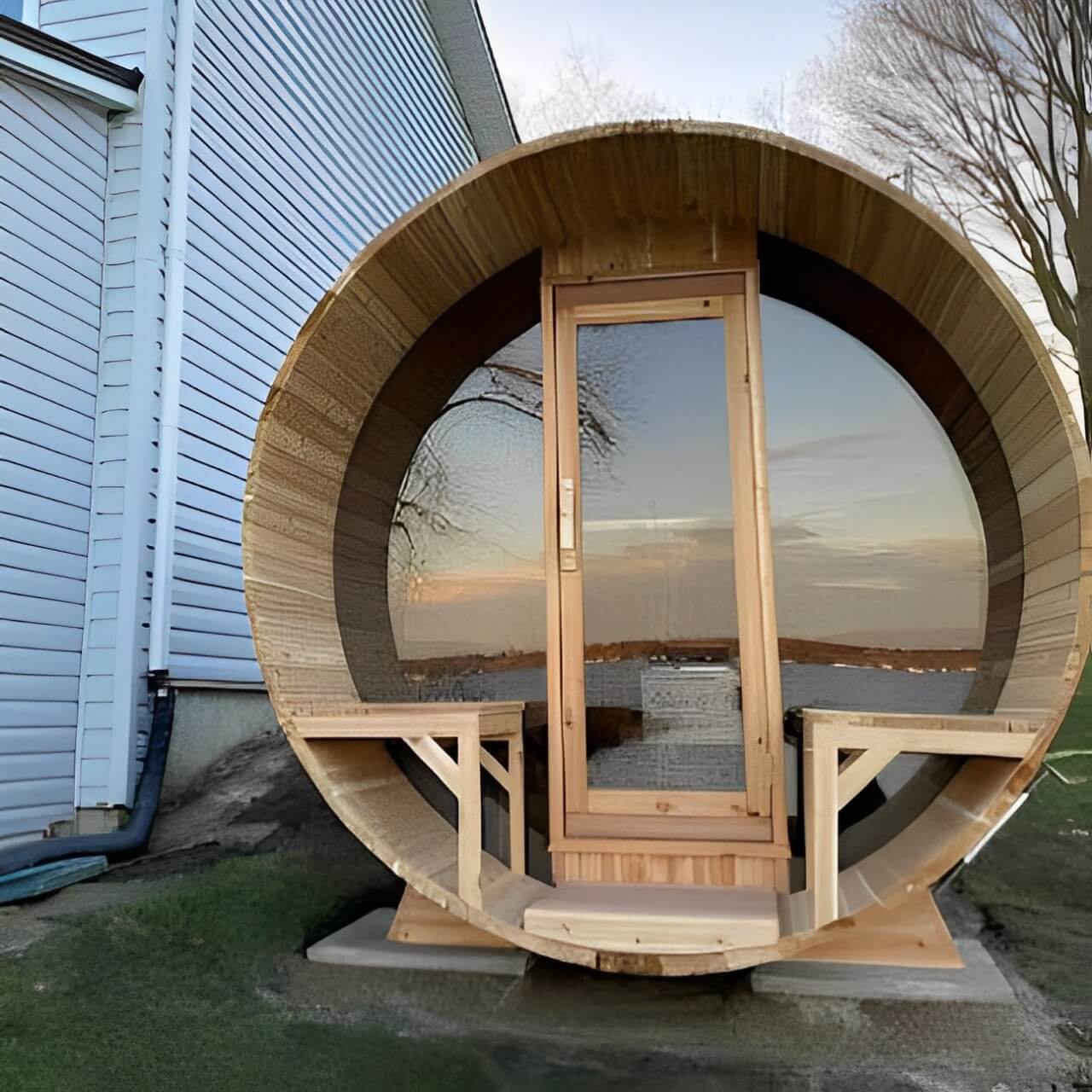 LeisureCraft Tranquility MP 6-Person Barrel Sauna