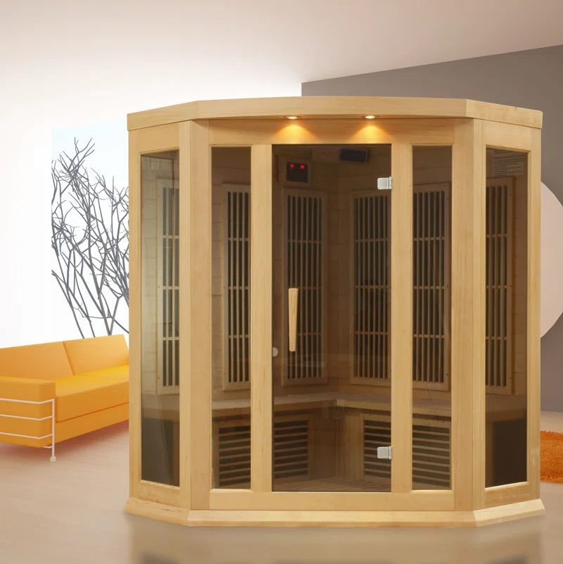 Maxxus 3 - Person Bluetooth Compatible FAR Infrared Sauna in Hemlock