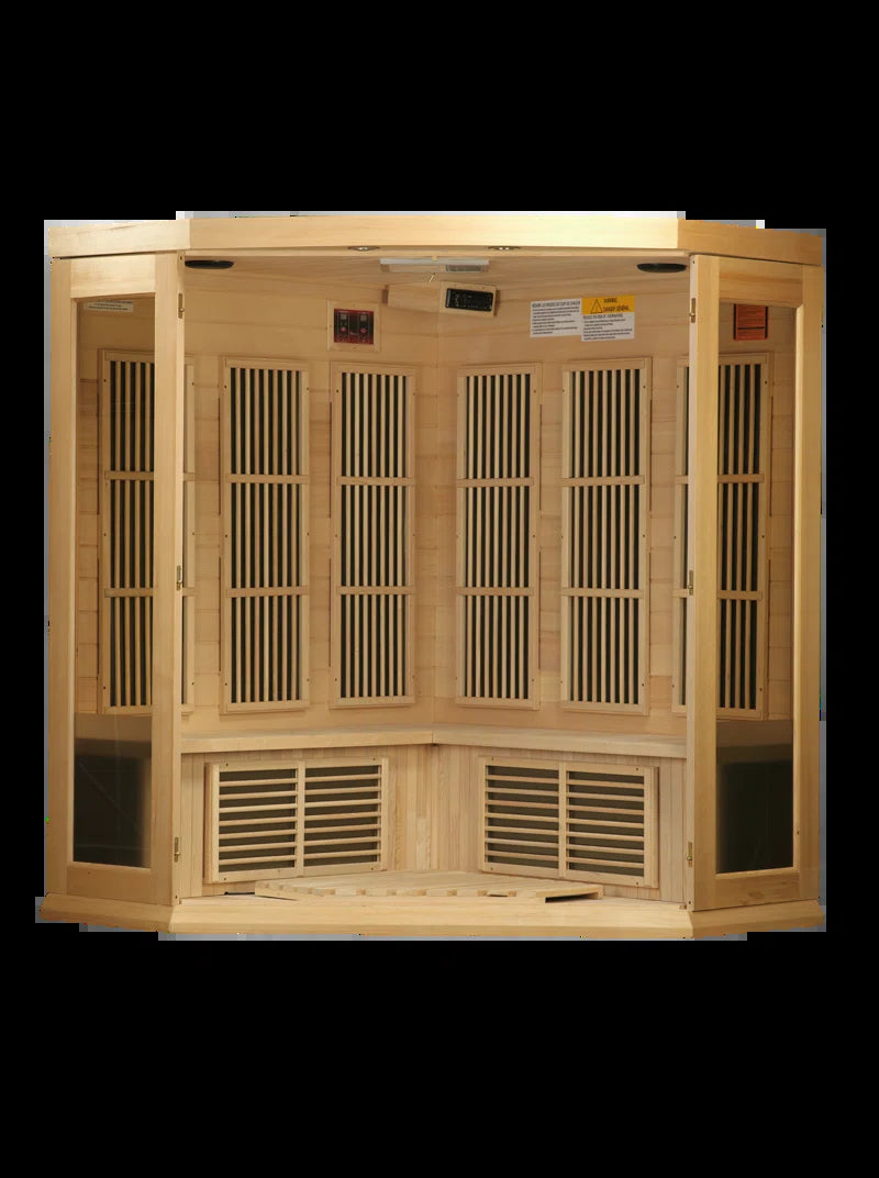 Maxxus 3 - Person Bluetooth Compatible FAR Infrared Sauna in Hemlock