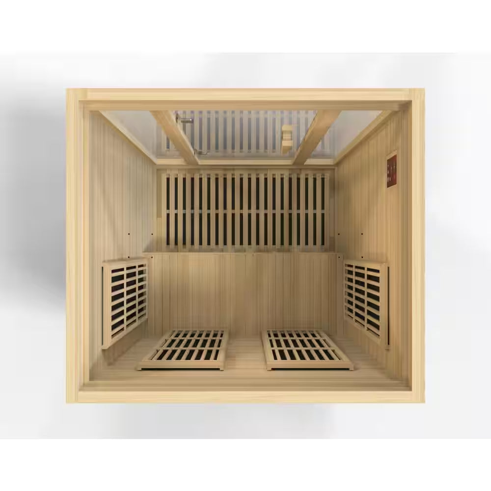 Lifesauna 2-Person Infrared Sauna with 6 Carbon Tech Heaters and Sound System