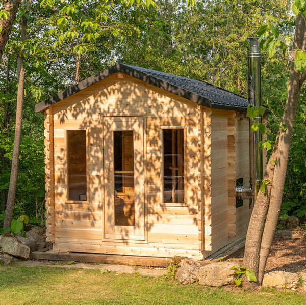 Leisurecraft Georgian Cabin Sauna with Integrated Changeroom