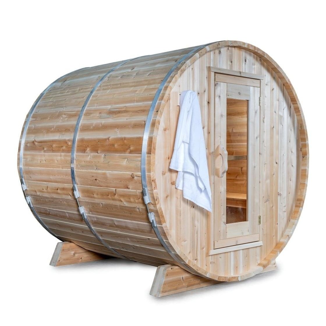 LeisureCraft LeisureCraft Canadian Timber CTC22W Harmony Barrel Sauna – 2–4 Person Outdoor Cedar Sauna