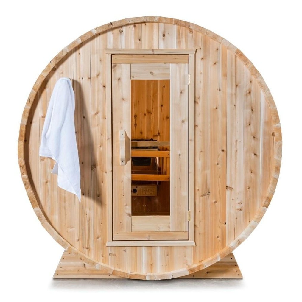 LeisureCraft LeisureCraft Canadian Timber CTC22W Harmony Barrel Sauna – 2–4 Person Outdoor Cedar Sauna