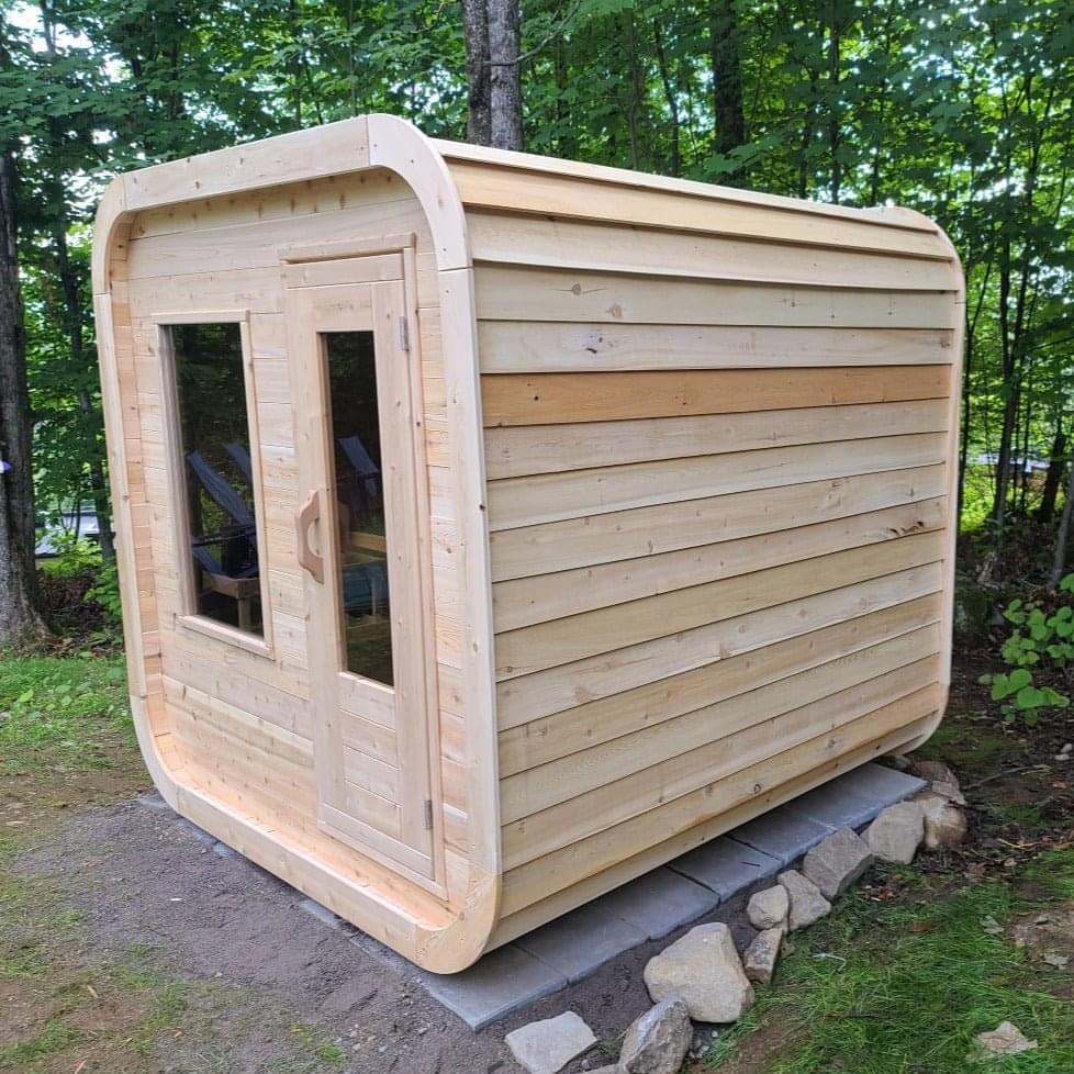 LeisureCraft Canadian Timber Luna Sauna – 2–4 Person Outdoor Cedar Cube Sauna