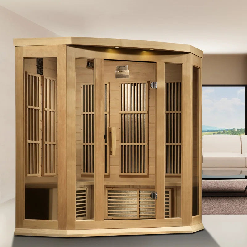 Dynamic Saunas 3 - Person Bluetooth Compatible FAR Infrared Sauna in Hemlock