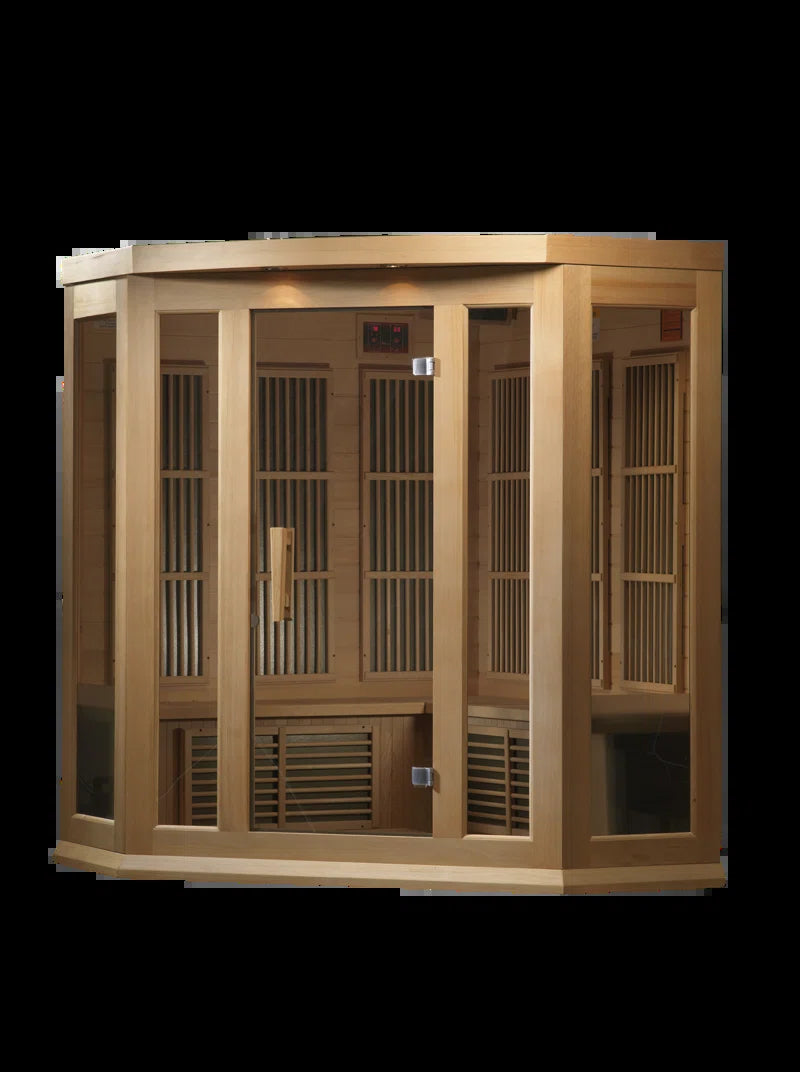Maxxus 3 - Person Bluetooth Compatible FAR Infrared Sauna in Hemlock