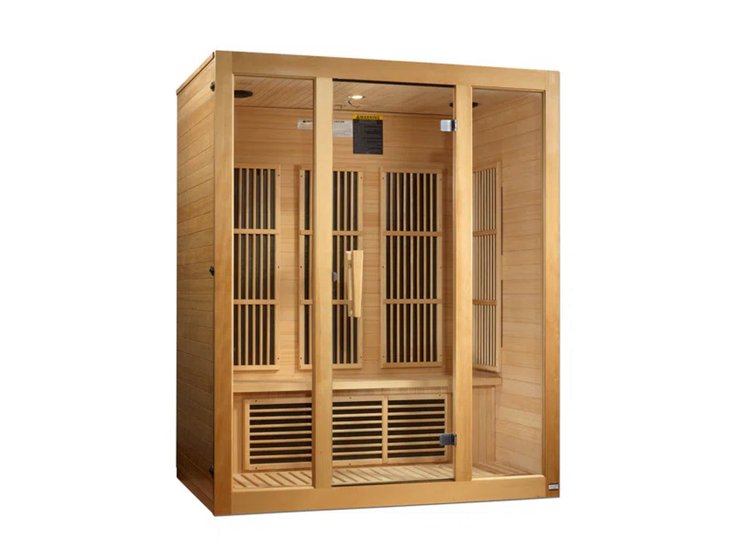 Bellevue 3 - Person Bluetooth Compatible FAR Infrared Sauna in Hemlock