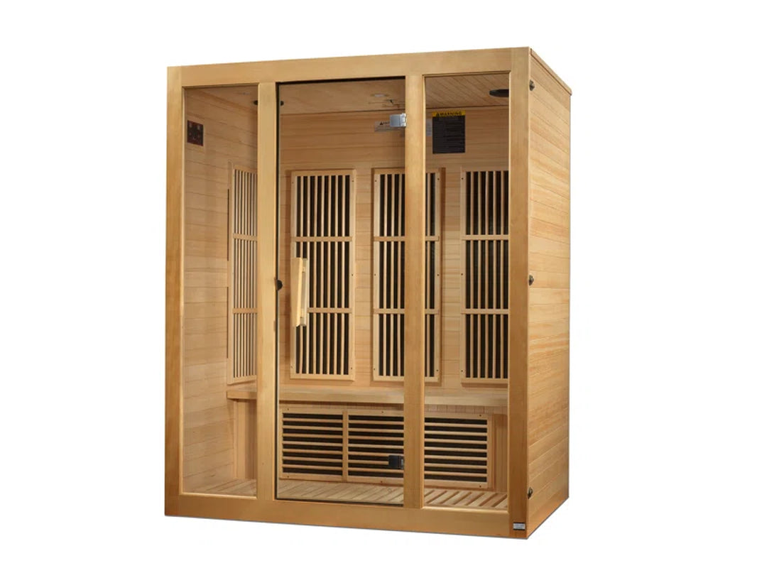 Bellevue 3 - Person Bluetooth Compatible FAR Infrared Sauna in Hemlock