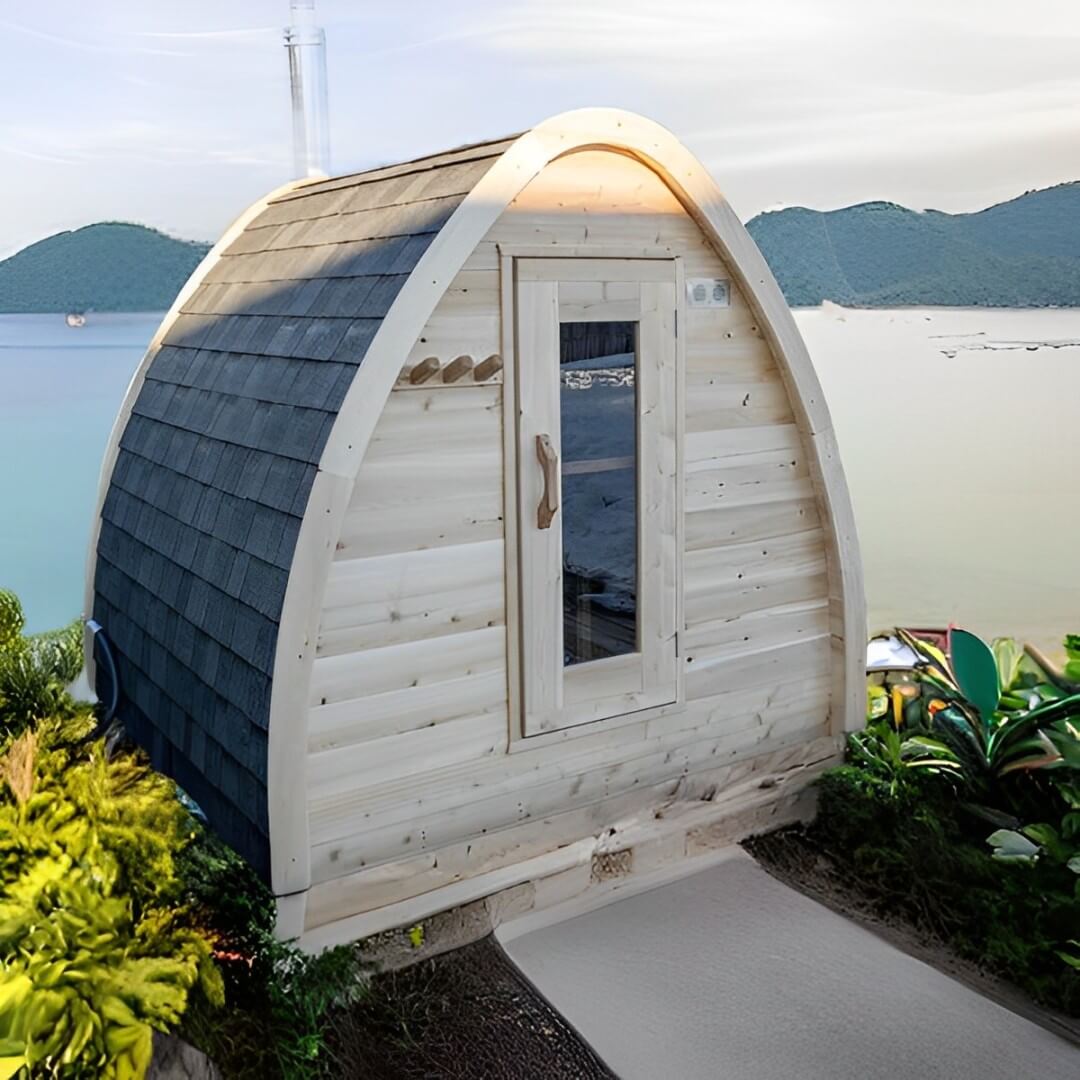 LeisureCraft Canadian Timber Minipod Sauna – Compact 2–4 Person Outdoor Cedar Sauna