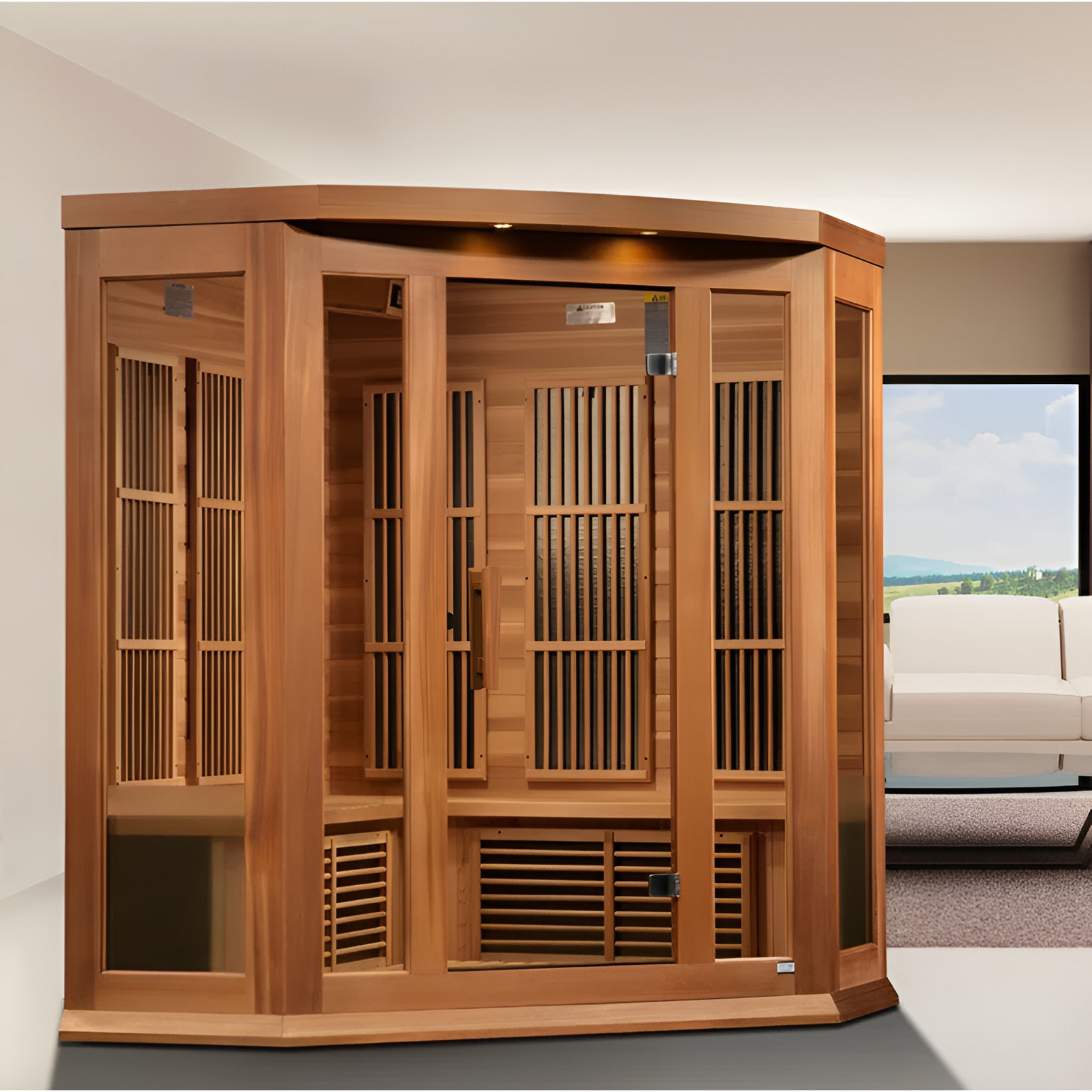Dynamic Saunas 3 - Person Bluetooth Compatible FAR Infrared Sauna in Cedar