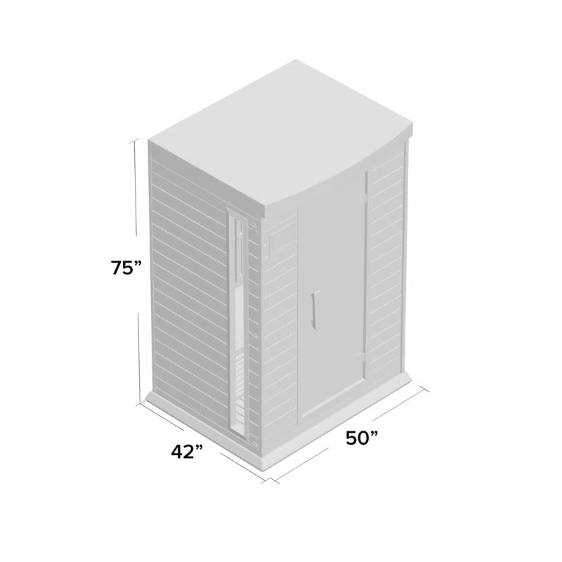 Toulouse 2 Person Bluetooth Compatible FAR Infrared Hemlock Sauna