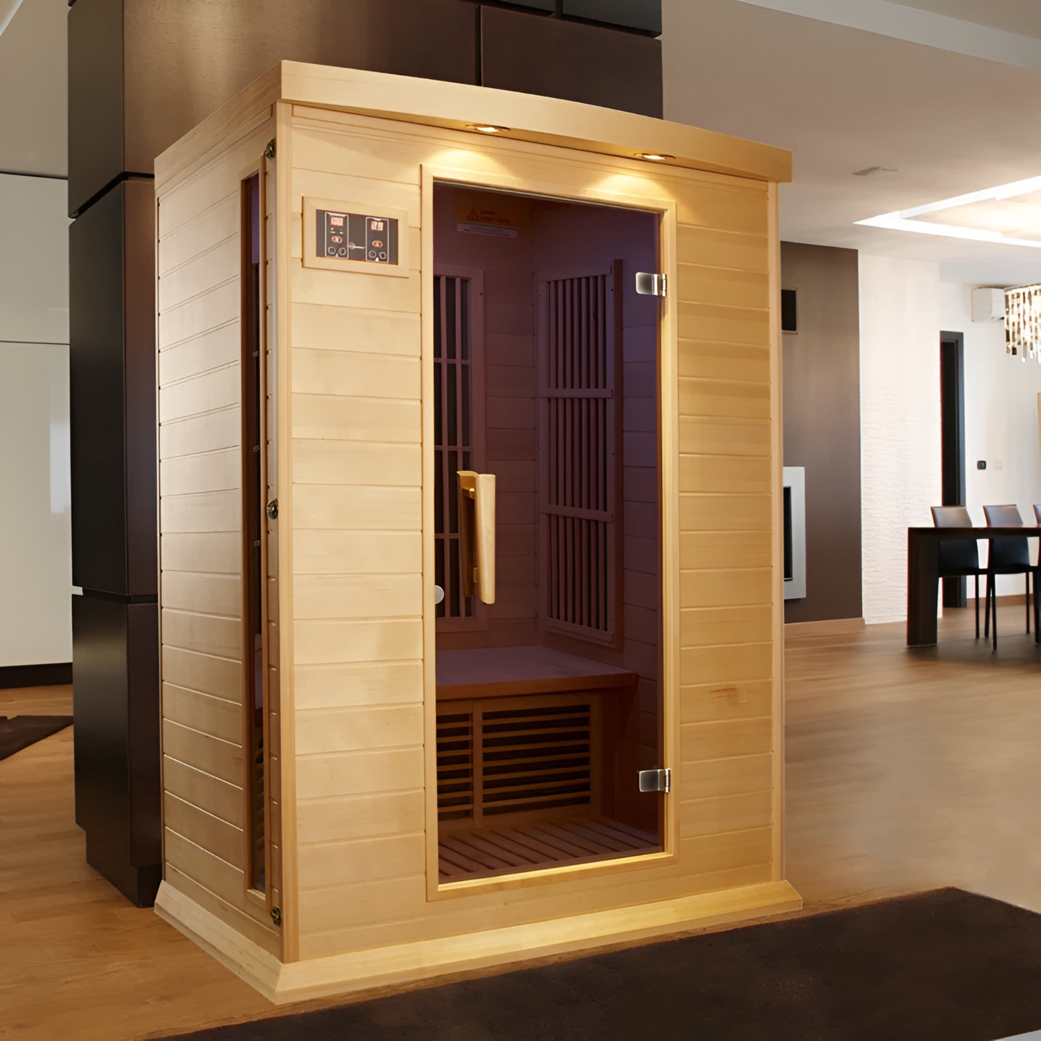 Toulouse 2 Person Bluetooth Compatible FAR Infrared Hemlock Sauna