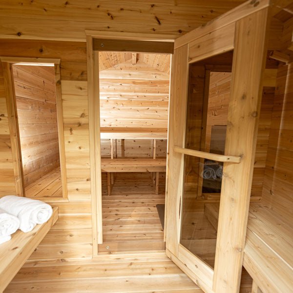 Leisurecraft Georgian Cabin Sauna with Integrated Changeroom
