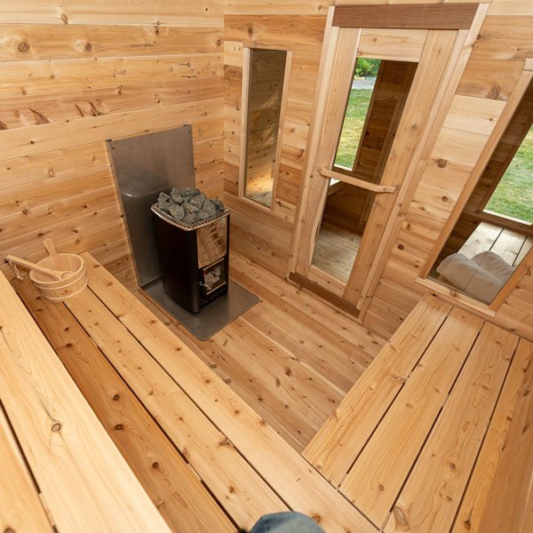 Leisurecraft Georgian Cabin Sauna with Integrated Changeroom