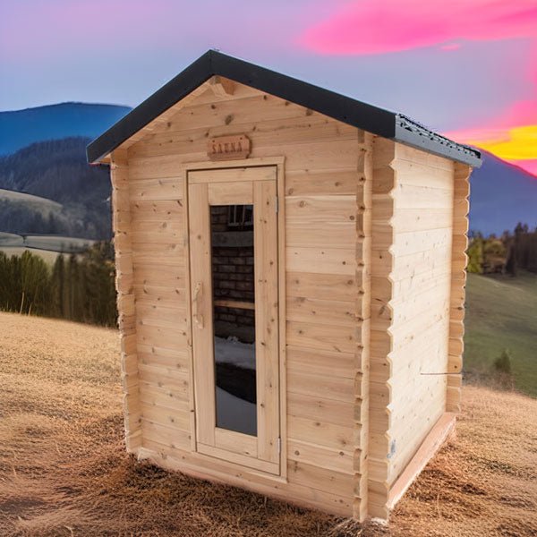 LeisureCraft Canadian Timber Granby Sauna – 2–3 Person Outdoor Cedar Cabin Sauna