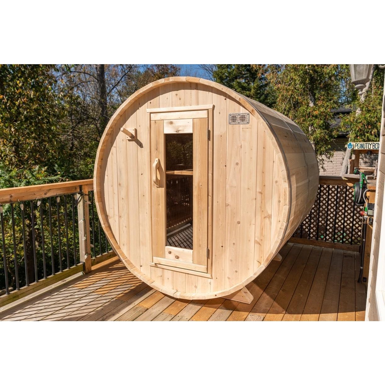 LeisureCraft LeisureCraft Canadian Timber CTC22W Harmony Barrel Sauna – 2–4 Person Outdoor Cedar Sauna