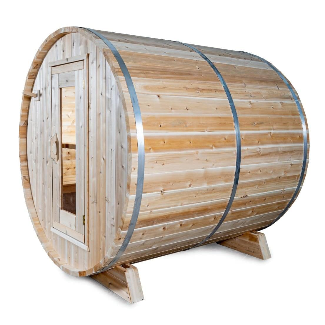 LeisureCraft LeisureCraft Canadian Timber CTC22W Harmony Barrel Sauna – 2–4 Person Outdoor Cedar Sauna