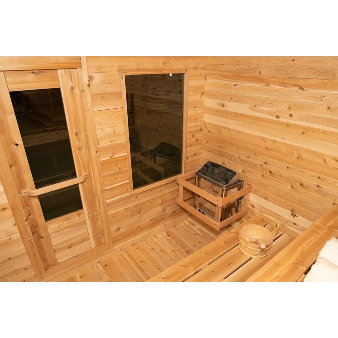 LeisureCraft Canadian Timber Luna Sauna – 2–4 Person Outdoor Cedar Cube Sauna