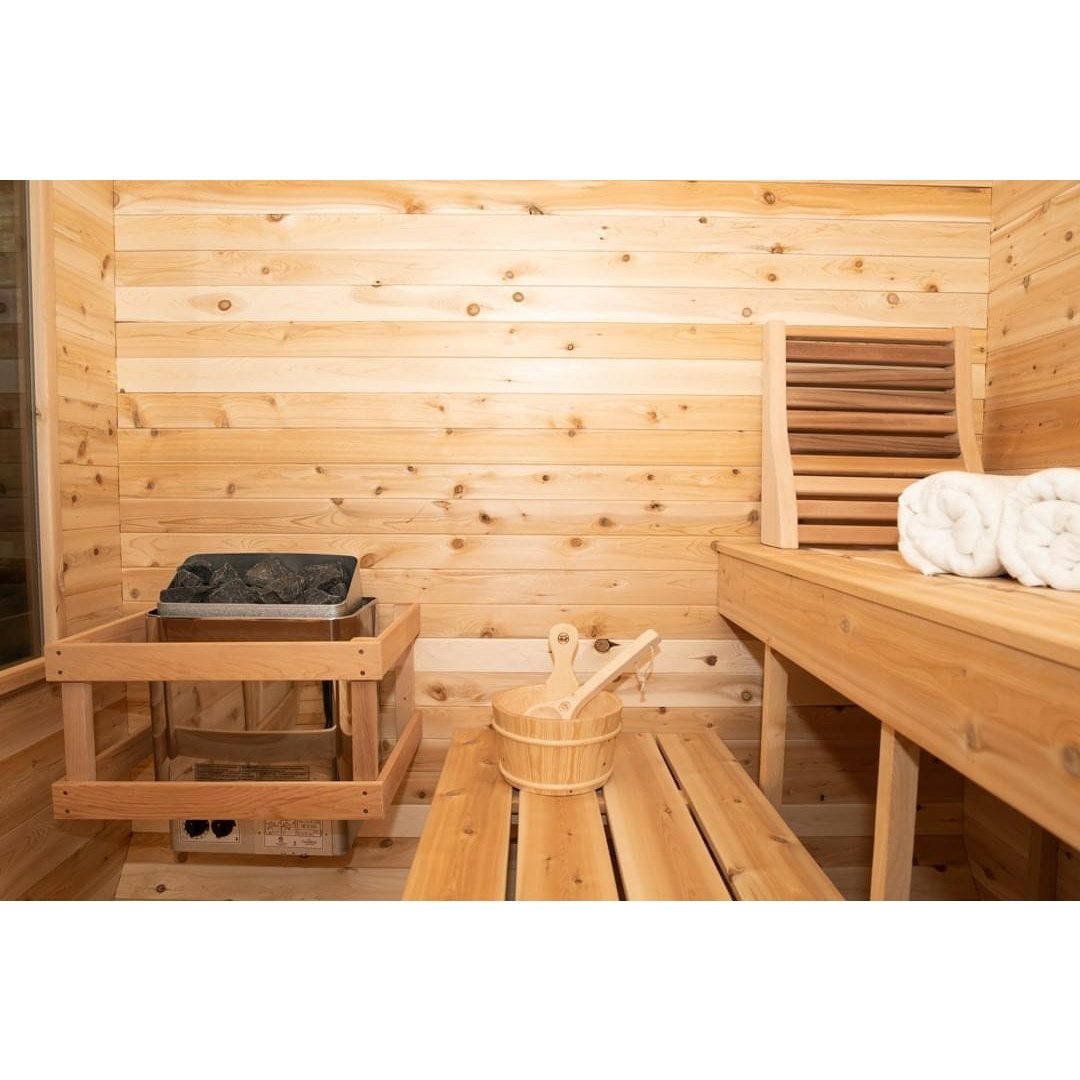 LeisureCraft Canadian Timber Luna Sauna – 2–4 Person Outdoor Cedar Cube Sauna