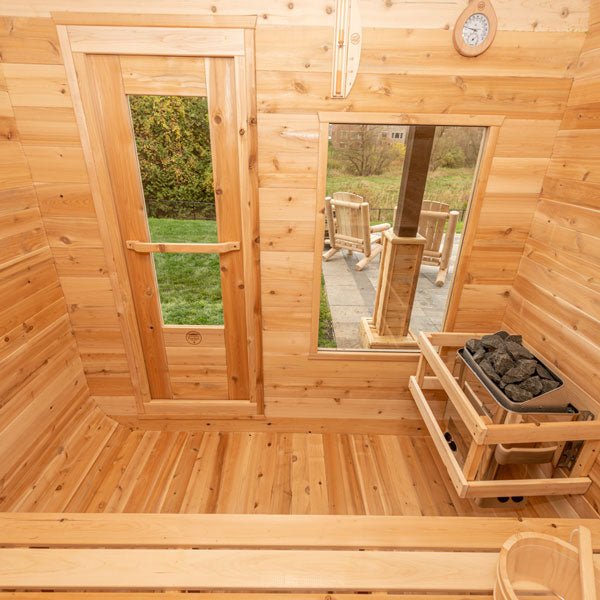 LeisureCraft Canadian Timber Luna Sauna – 2–4 Person Outdoor Cedar Cube Sauna